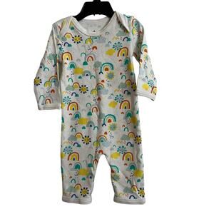 Apple Park Organic Rainbow Romper (6-9m)